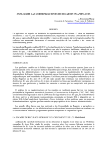 analisis de las modernizaciones de regadios en andalucia