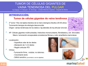 tumor de células gigantes de vaina tendinosa del pulgar