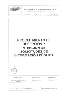 procedimiento de recepción )` atención de solicitudes de