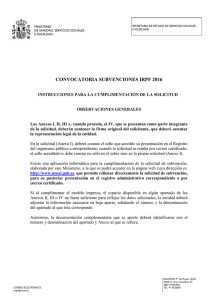 CONVOCATORIA SUBVENCIONES IRPF 2016