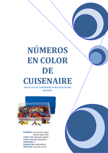 números en color de cuisenaire - Centro Universitario Cardenal
