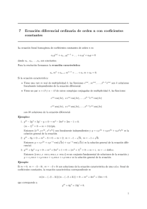 Lección 7. Ecuaciones diferenciales ordinarias lineales con