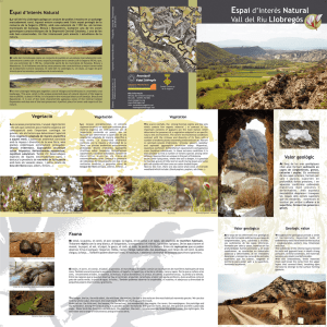Page 1 Espai d`Interès Natural La vall del riu Llobregós aplega un