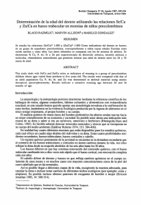 Determinación de la edad del destete utilizando las relaciones Sr