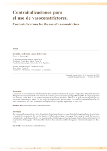 Contraindicaciones para el uso de vasoconstrictores.