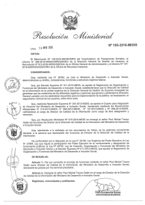 Resolución Ministerial N° 100-2016