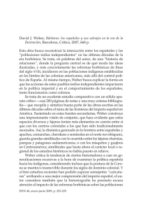 david J. Weber, Bárbaros: los españoles y sus salvajes en la era de