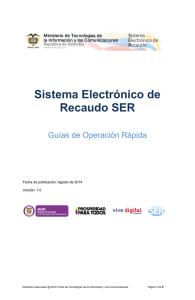 Manual de Operación del Sistema Electrónico de Recaudo