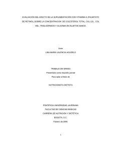 evaluación del efecto de la suplementación con vitamina a