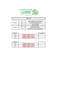 A B C D E F GRUPO 1 Resultados A-B A-C B-C GRUPO 2 D-E D