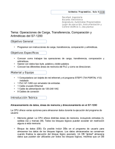 Tema: Operaciones de Carga, Transferencia, Comparación y