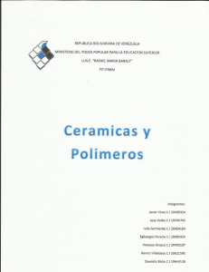 Materiales cerámicos y poliméricos