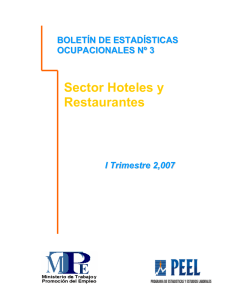 Sector Hoteles y Restaurantes - Ministerio de Trabajo y Promoción