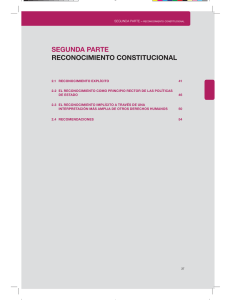 SEGUNDA PARTE RECONOCIMIENTO CONSTITUCIONAL