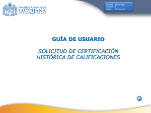 Solicitud de certificación histórica de notas