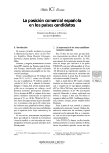 La posición comercial española en los países candidatos
