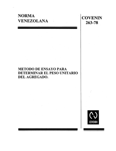 Método de Ensayo para Determinar el Peso Unitario del Agregado