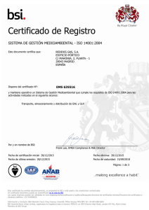 2015- Redexis Gas-Certificado ISO.14001