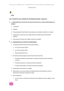 Fuentes del DIP. esquema - Derecho Internacional Público