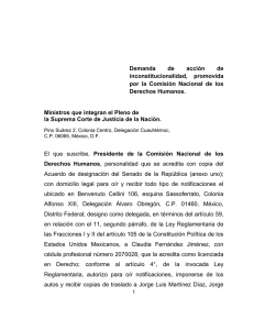 Demanda de acci&oacute;n de inconstitucionalidad, promovida por