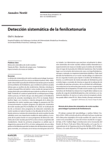 Detección sistemática de la fenilcetonuria