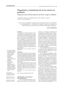 Diagnóstico y tratamiento de la tos crónica en pediatría