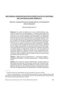 RECuRSOS ADMINISTRATIVOS ESPECIALES EN MATERIA DE