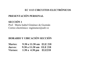 EC 1113 CIRCUITOS ELECTRÓNICOS PRESENTACIÓN