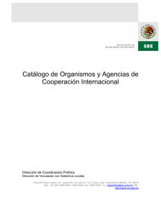 Catálogo de Organismos y Agencias de Cooperación Internacional