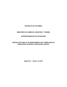 Cartilla Informe 26 - Inventario Valorado Liquidación Judicial