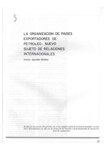 LA ORGANIZACION DE PAISES EXPORTADORES DE PETROLEO