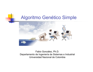 Algoritmo Genético Simple - Departamento de Ingeniería de