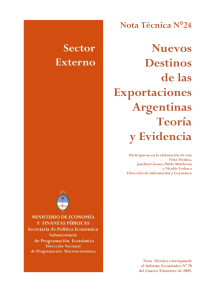 Nº24 • Sector Externo Nuevos Destinos de las Exportaciones