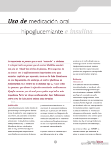 Uso de medicación oral hipoglucemiante e insulina