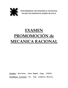EXAMEN PROMOMOCIÓN de MECANICA RACIONAL
