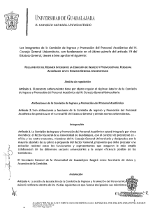 Reglamento del Régimen Interior de la Comisión de Ingreso y