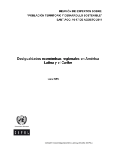 Desigualdades económicas regionales en América Latina y el Caribe