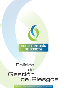 Pol gestion riesgos - Empresa de Energía de Bogotá