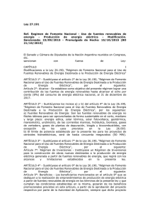 Ley 27.191 - Cámara Argentina de Comercio