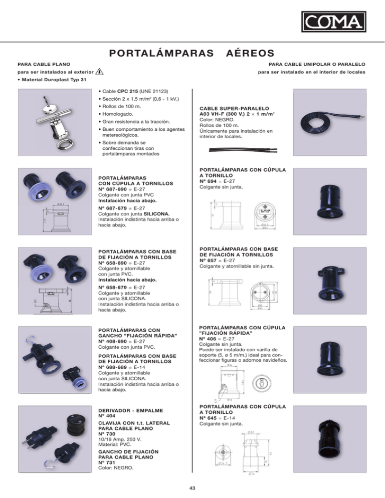 Portal mparas A reos Distribuci n Material El ctrico
