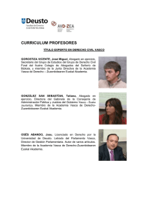 curriculum profesores - Universidad de Deusto