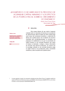 ¿Doméstico o De mercaDo? el proceso De acumular capital