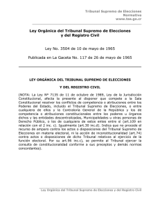 Ley Orgánica del Tribunal Supremo de Elecciones y del Registro