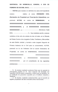 Sentencia Juicio Ordinario Civil - Poder Judicial del Estado de Sonora