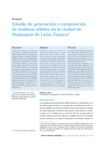 Estudio de generación y composición de residuos sólidos en la