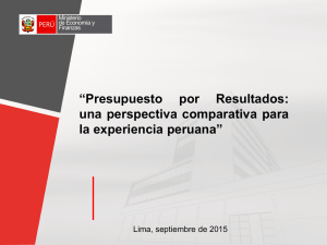 Presupuesto por Resultados en el Perú Avances y Retos del Sector