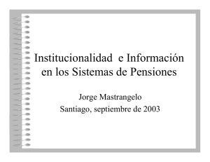 Institucionalidad e Información en los Sistemas de Pensiones