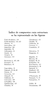 Índice de compuestos cuya estructura se ha representado en las