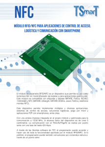 Módulo RFID/NFC para aplicaciones de control de acceso, logística