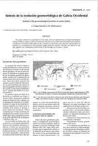 Síntesis de la evolución geomorfológica de Galicia Occidental.